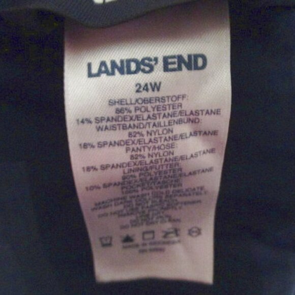 Lands End LINED Swim Size 24W SHORTS Pockets UPF High Rise PAISLEY Minimizer - Picture 4 of 9